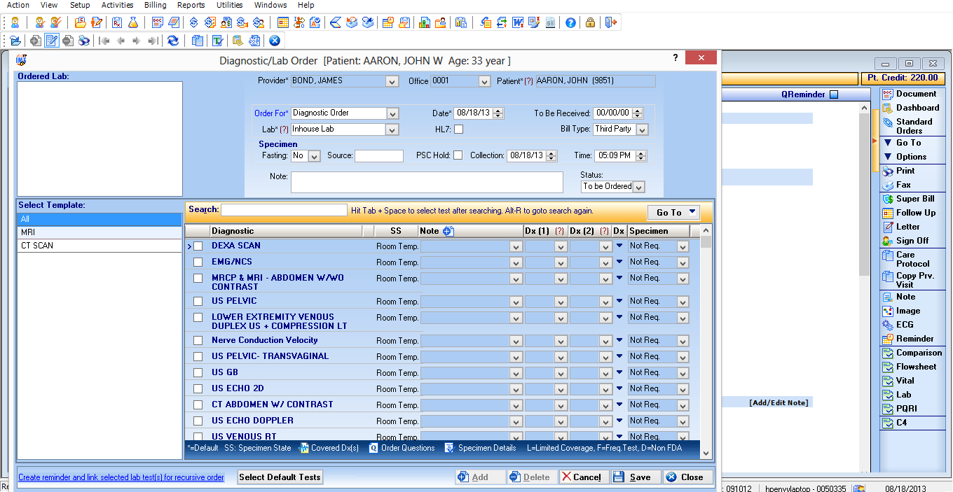 electronic health record software